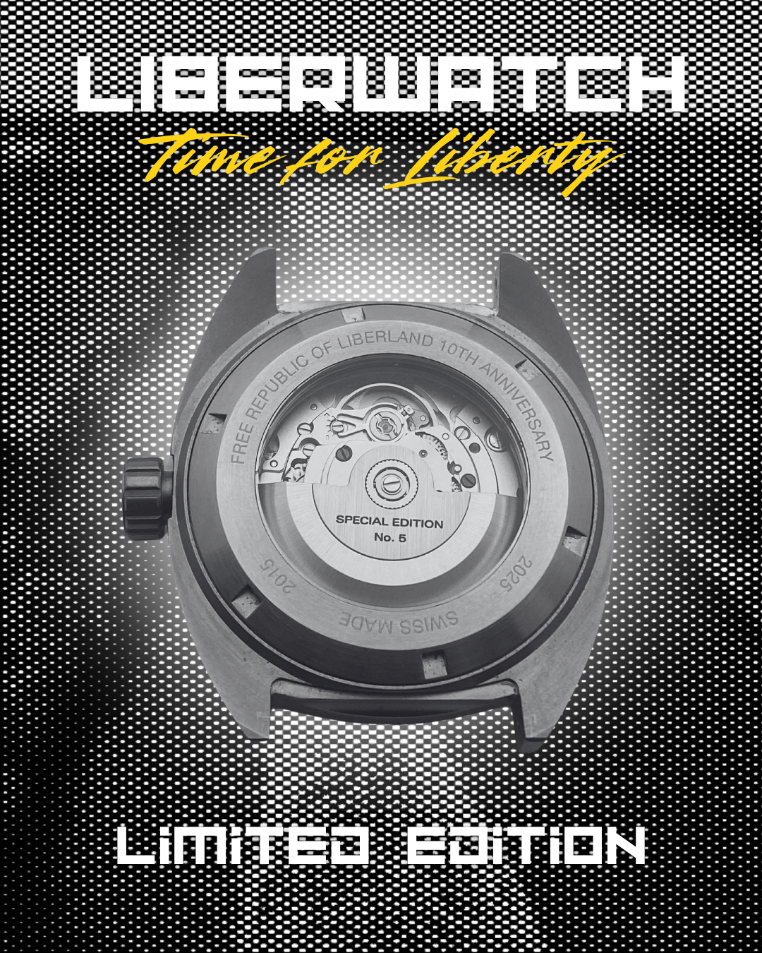 LAST PIECE | UNIQUE LIBERWATCH 10TH ANNIVERSARY EDITION #NUMBER 02 | Swiss Made Automatic Movement - Image 7